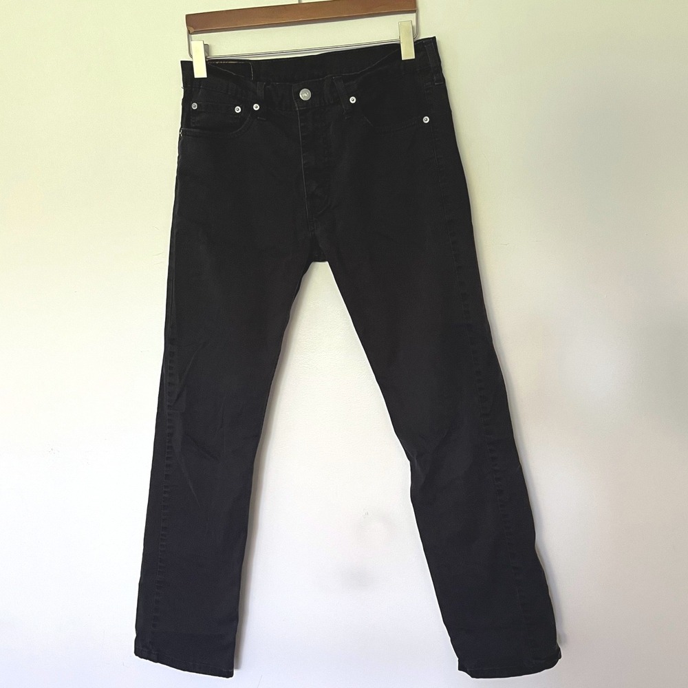 Levis 513 Slim Straight Jeans Mens 32x32 Black Denim Pants